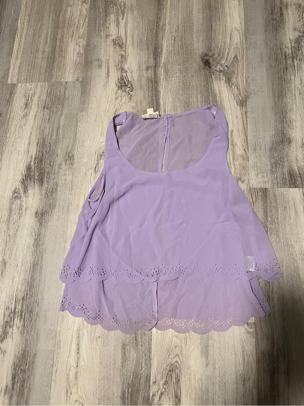Layered Lavender Scalloped Hem Camisole